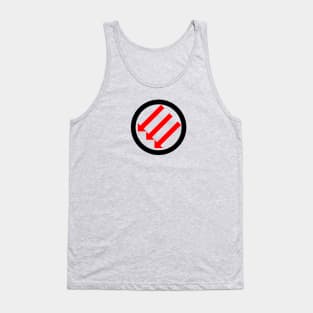 ANTIFA Post-WWII anti-fascism Anti-Fascist Action Anti-racism symbol black red Tank Top